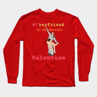 Boyfriend Love Tee: Show Your Affection with Style this Valentine's Day Long Sleeve T-Shirt